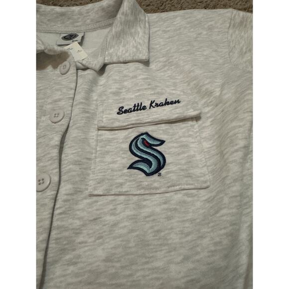NHL Seattle Kraken L/S Cropped Colllared Sweatshirt Size Small New with tags - Picture 6 of 6